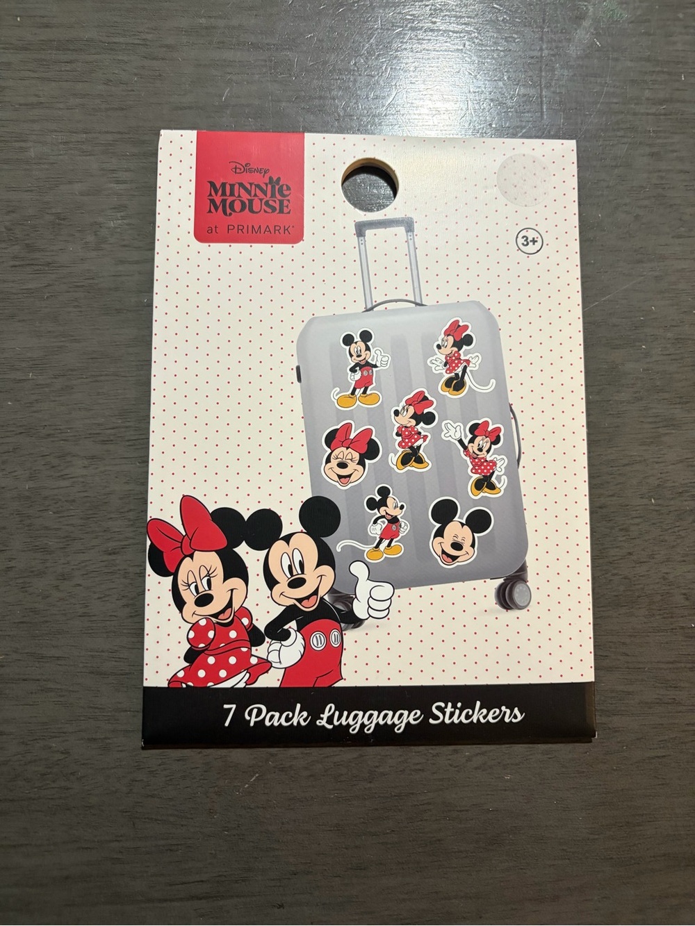 Disney Minnie & Mickey Luggage Sticker Pack - Red, Black, White